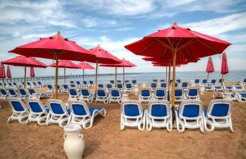 Chalet Porto South Beach - Beach Front Sea View 아인 수크나 외부 사진